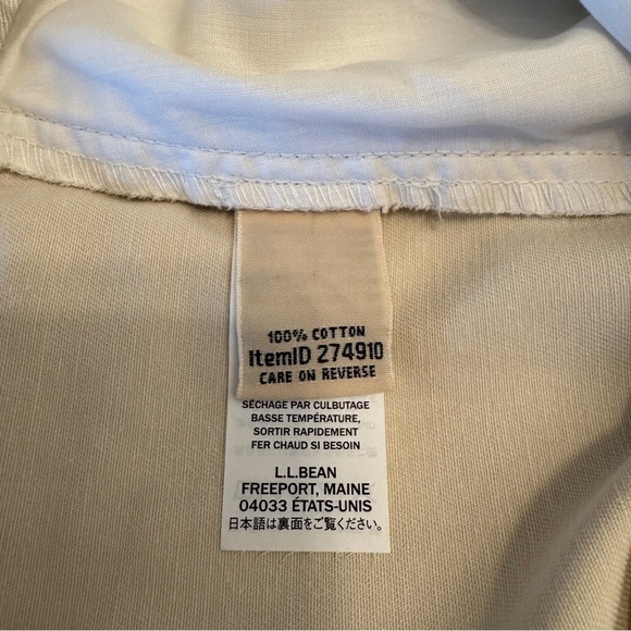 LL Bean Shorts Womens 20 Regular Beige High Rise Chino Original Expandable Waist - Picture 9 of 9